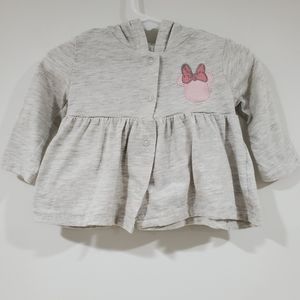 Disney Baby Mouse Ears Hoodie Infant's Size 6-9 Months